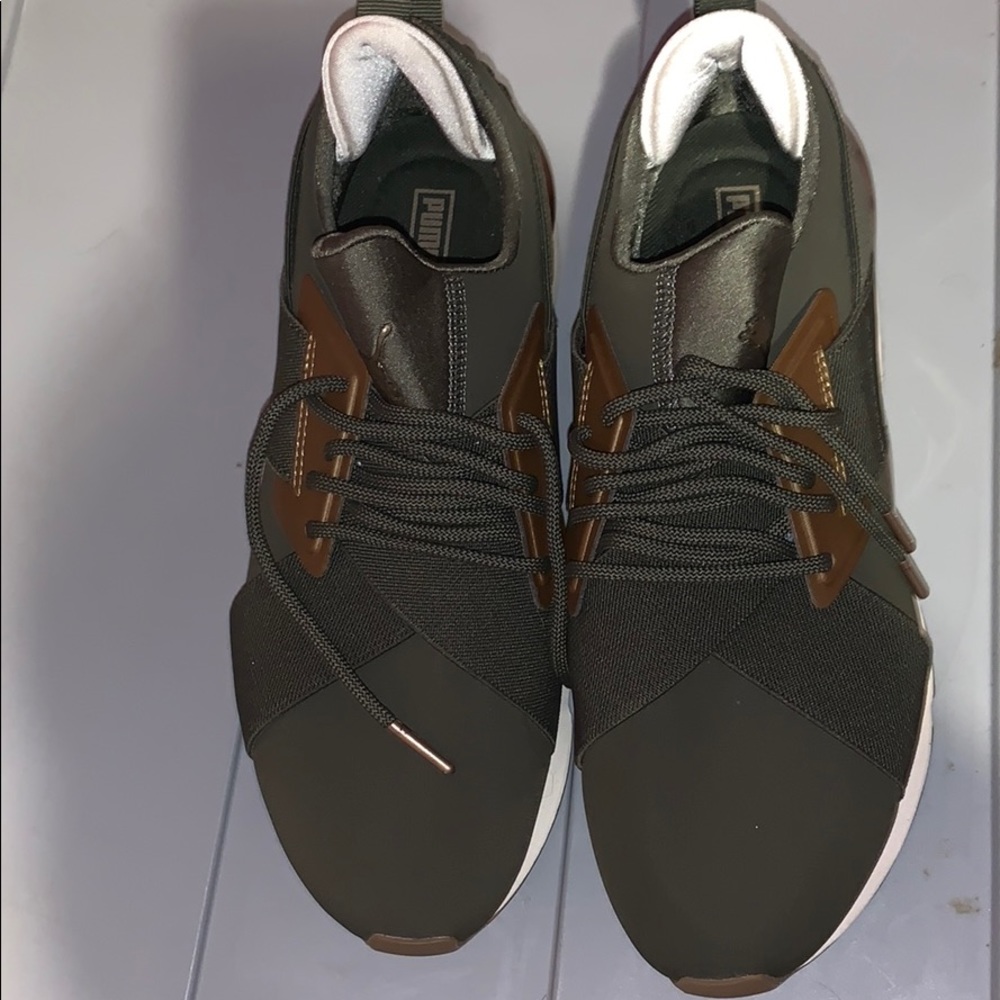 Olive Green Puma Sneakers